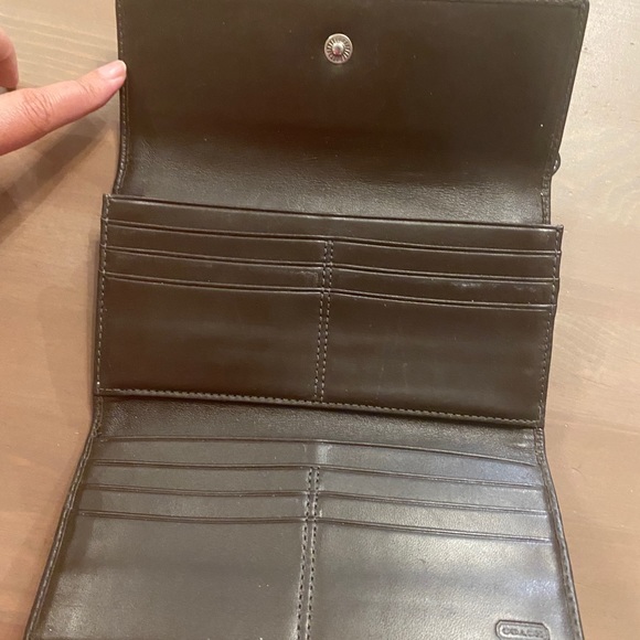 Coach Leather and Jacquard Fabric Wallet - Picture 3 of 5
